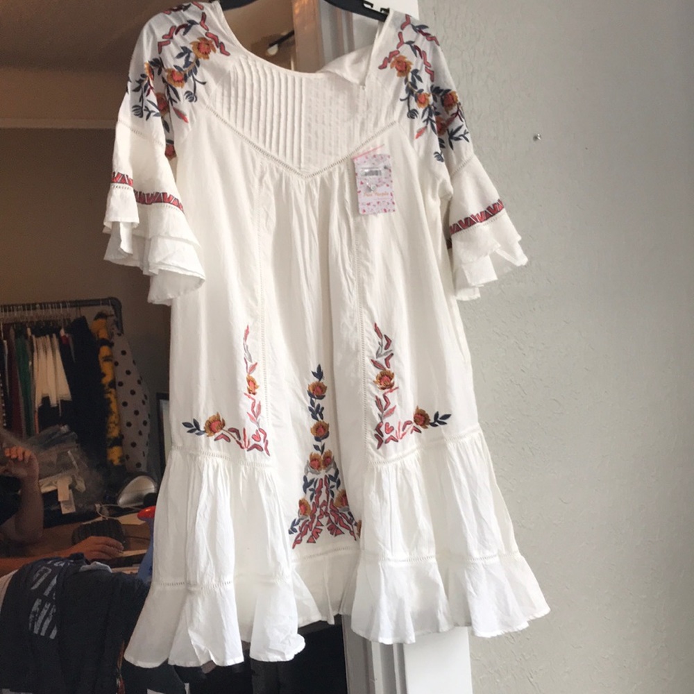 White boho dress